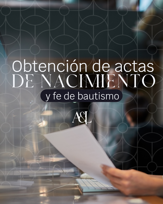 Obtención de actas de nacimiento y fe de bautismo